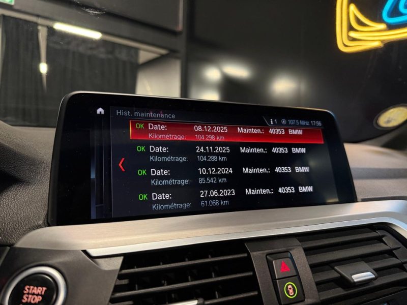 BMW X3 XDRIVE 20DA 190CH M Sport / TOIT OUVRANT + HARMAN KARDON + SUIVIE BMW / 