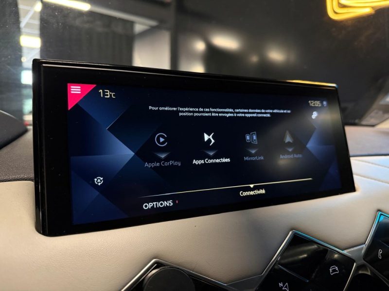 DS DS3 CROSSBACK Grand Chic 130CH EAT8 / CUIR COMPLET + AFFICHAGE TETE HAUTE + DS LED VISION / 