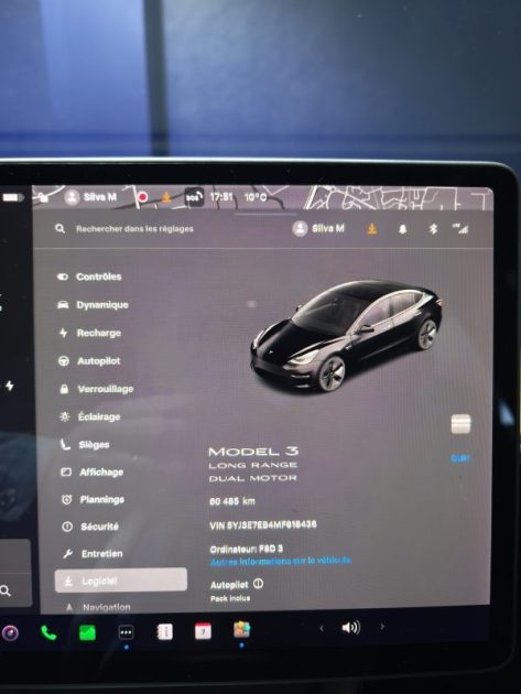 TESLA MODEL 3  VERSION 2021 DUALMOTOR 476 CV LONG RANGE AWD MY21 4 ROUES MOTRICES