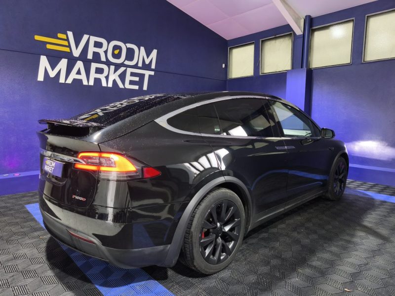 TESLA MODEL X P100D AWD 2018 PERFORAMNCE 6 PLACES CUIR BLANC 