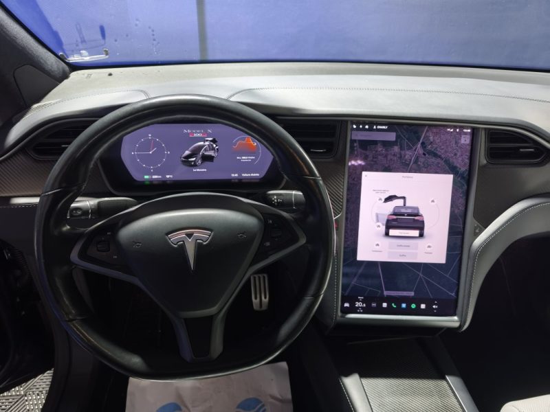 TESLA MODEL X P100D AWD 2018 PERFORAMNCE 6 PLACES CUIR BLANC 