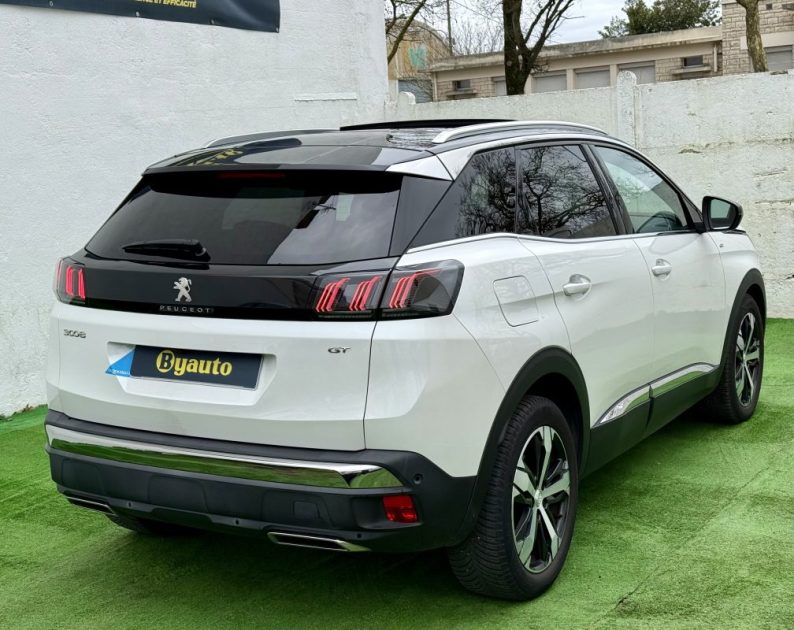 PEUGEOT 3008 II 1.5 BLUEHDI 130CV GT EAT8 / TOIT OUVRANT / BLANC NACREE / ORIGINE FRANCE 