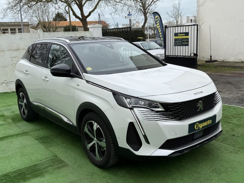 PEUGEOT 3008 II 1.5 BLUEHDI 130CV GT EAT8 / TOIT OUVRANT / BLANC NACREE / ORIGINE FRANCE 