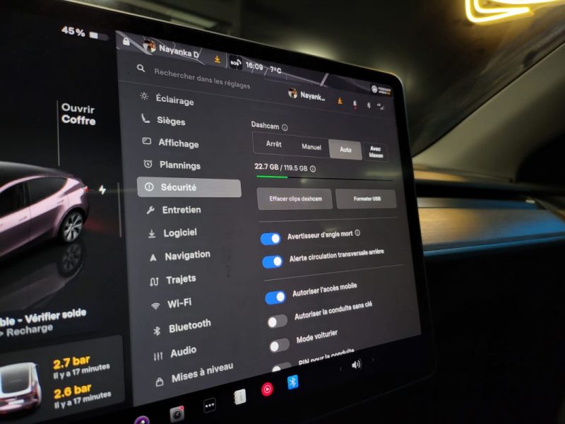 TESLA MODEL Y Standard PROPULSION / SIEGES ELECTRIQUES + SIEGES AV & AR CHAUFFANTS /