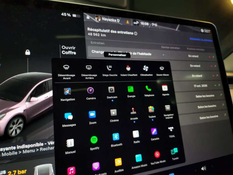 TESLA MODEL Y Standard PROPULSION / SIEGES ELECTRIQUES + SIEGES AV & AR CHAUFFANTS /