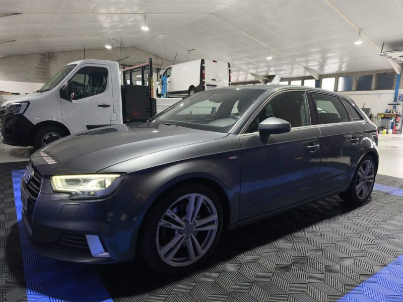 AUDI A3 SPORTBACK ,  2.0 TFSI 190 Cv , S-LINE QUATTRO , BVA , ENTRETIEN AUDI COMPLET 2018