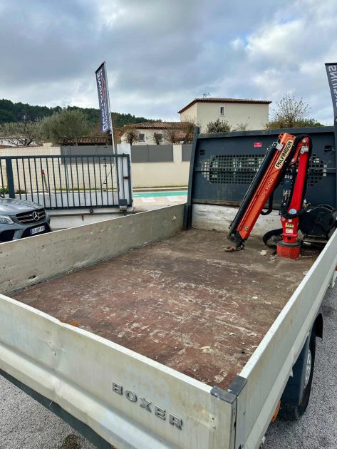 PEUGEOT BOXER 751 PLATEAU GRUE 1000KG   7 PLACES   TVA RECUPERABLE 