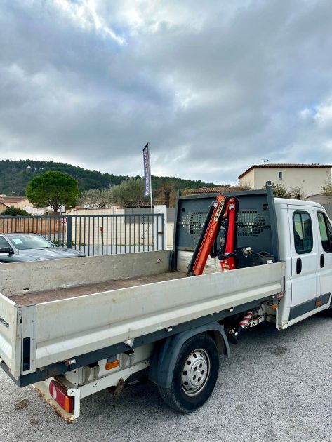 PEUGEOT BOXER 751 PLATEAU GRUE 1000KG   7 PLACES   TVA RECUPERABLE 