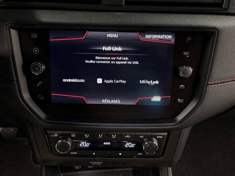 SEAT IBIZA 5 V FR 1.0 TSI 115 1ERE MAIN TOIT OUVRANT VIRTUAL COCKPIT APPLE & ANDROID - Garantie 1 an