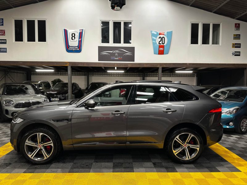 MAGNIFIQUE JAGUAR F-PACE S V6 3.0 SUPERCHARGED AWD 380 CH (FULL SUIVI JAGUAR, TOIT OUVRANT, CARPLAY)