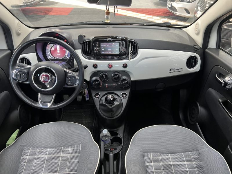 Fiat 500 1.2i 69ch Lounge | 73 500 km | 2019 | Distribution neuve | Toit panoramique