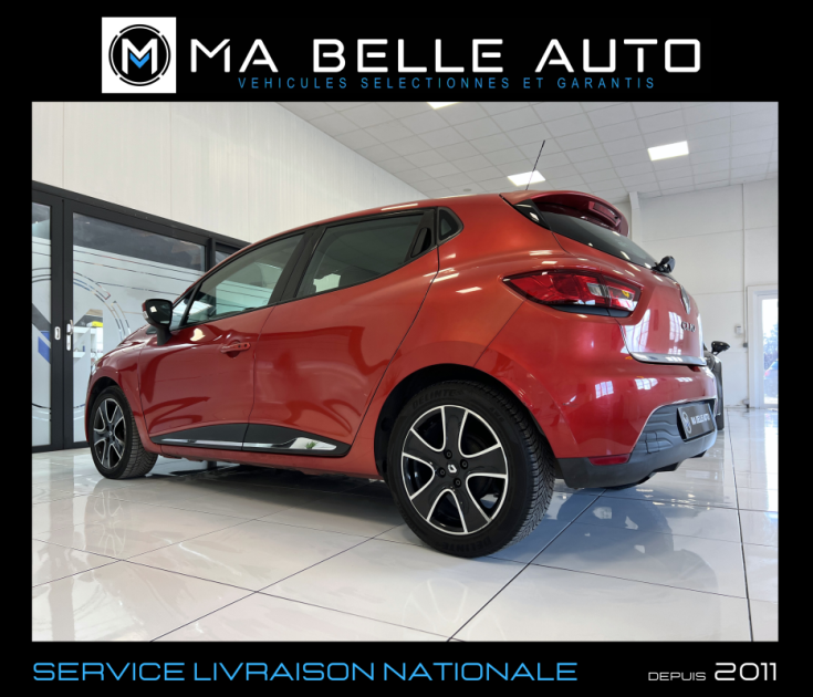 Renault Clio IV 1.2 16V 75 ZEN 5 portes / Rouge Flamme / jantes keyless GPS Régul / 83 euros mensuel