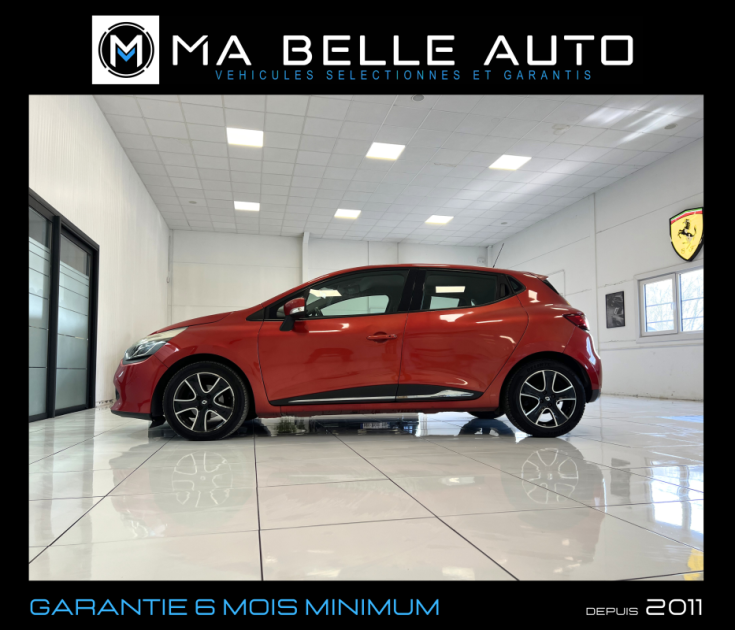 Renault Clio IV 1.2 16V 75 ZEN 5 portes / Rouge Flamme / jantes keyless GPS Régul / 83 euros mensuel