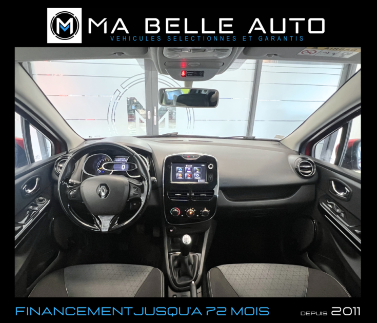 Renault Clio IV 1.2 16V 75 ZEN 5 portes / Rouge Flamme / jantes keyless GPS Régul / 83 euros mensuel