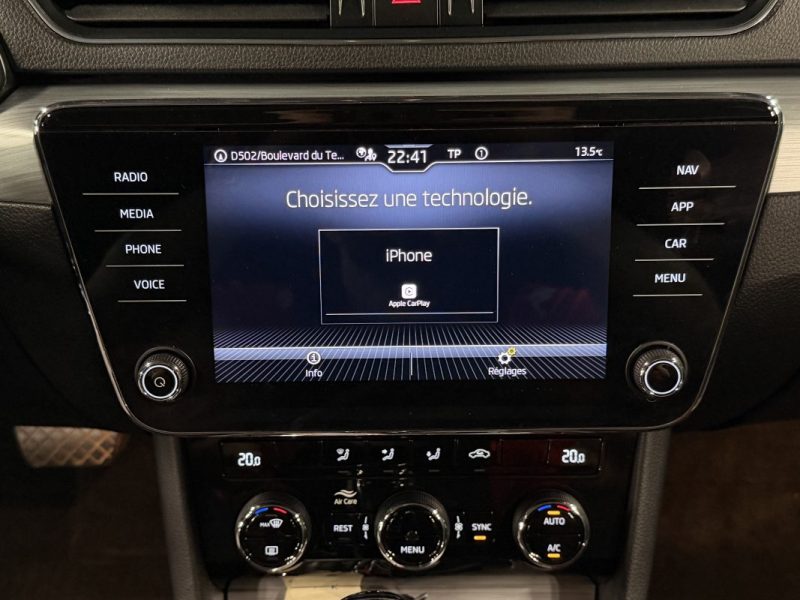 SKODA SUPERB III PHASE 2 1.5 TSI 150 Cv 1ERE MAIN APPLE CARPLAY & ANDROID BOITE AUTO - Garantie 1 an