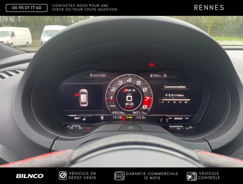AUDI RS3 2.5 TFSI 400CH QUATTRO S 2019 - SUIVI COMPLET / CONFIG RARE