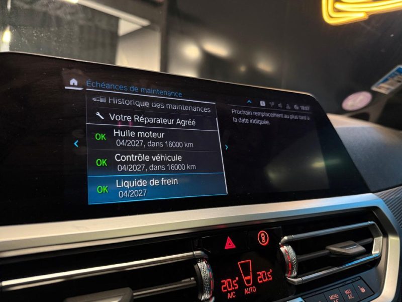 BMW SERIE 3 330 E 292CH M Sport / TOIT OUVRANT + CUIR COMPLET + H&K + TETE HAUTE / 