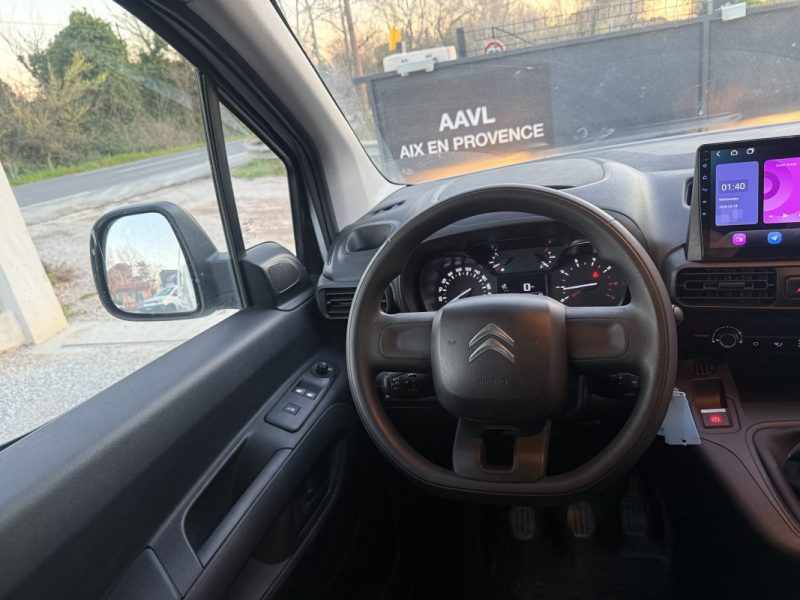 CITROEN BERLINGO M 650KG BLUEHDI 75 GRIP MODE 3 PLACES CAR PLAY  2020