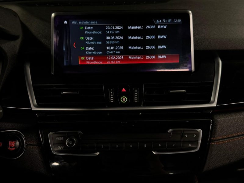 BMW SERIE 2 ACTIVE TOURER 218i FINITION SPORT 1.5i 140 Cv 1ERE MAIN - GARANTIE 1 AN