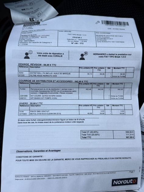 FIAT TIPO SW 1.6 MULTIJET 120 LOUNGE – GPS – BLUETOOTH – RÉVISÉE & GARANTIE 6 MOIS