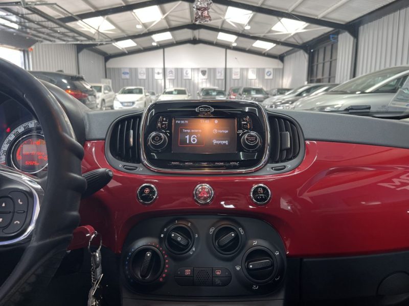 Fiat 500 1.2i 69ch Rosso Amore Edizione | Toit ouvrant | Bi-ton rouge | Distribution à 69000 km