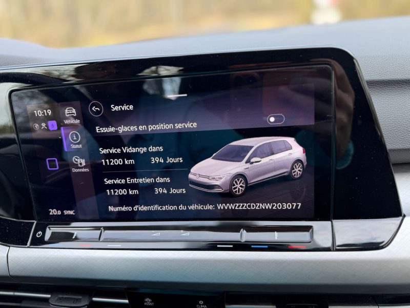 VOLKSWAGEN GOLF VIII 2.0 TDI  115CH  DSG 2022