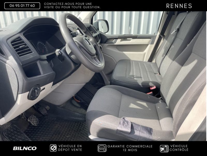 VW TRANSPORTER T6 BVM L2H1 2L TDI 102CH 2017 - TVA RECUPERABLE / SUIVI COMPLET VW / GARANTIE 12 MOIS
