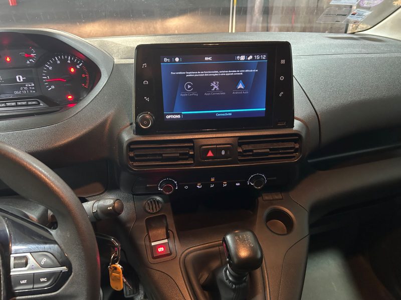 PEUGEOT PARTNER 3 M 650KG 110CH S&S PACK ASPHALT CONNECT 05/2022 PRIX HT : 6658€