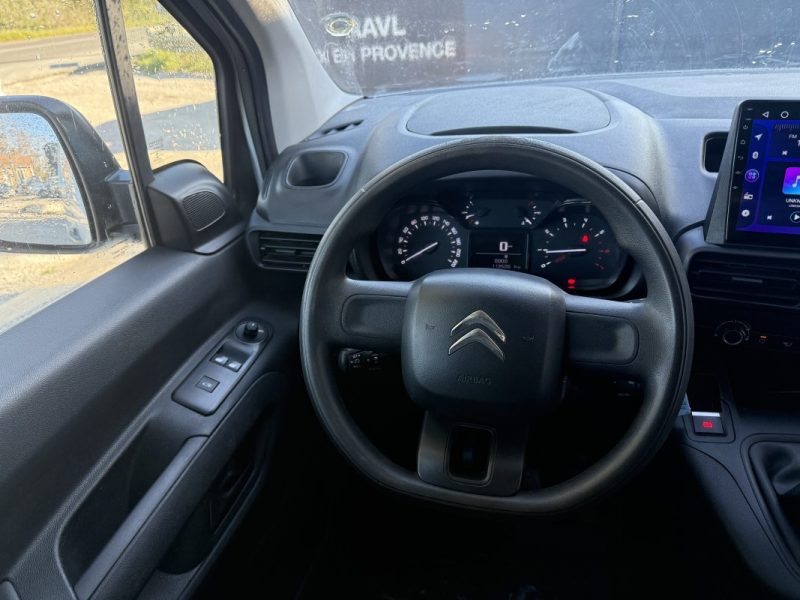 CITROEN BERLINGO M  BLUEHDI 75 GRIP MODE CAR PLAY 3 PLACES  2020 9500 TTC TVA RÉCUPÉRABLE 