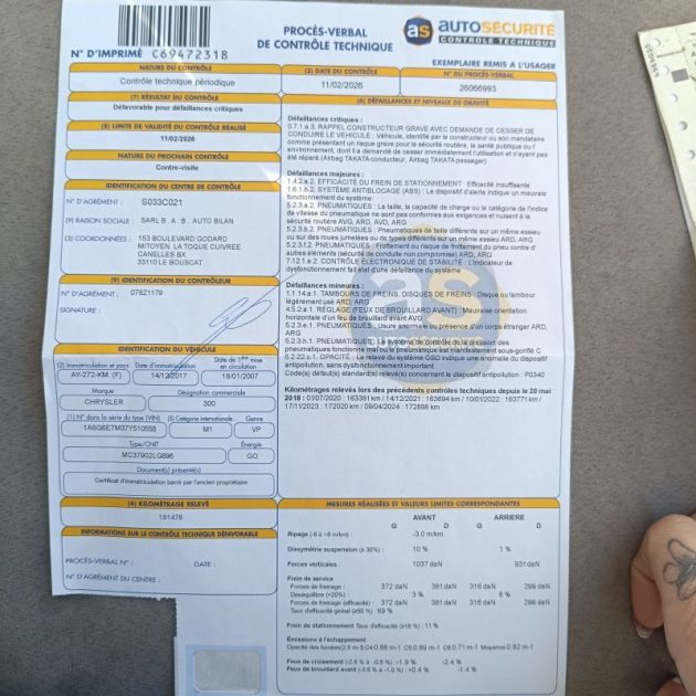 CHRYSLER 300C TOURING 3.0 CRD 218 ch