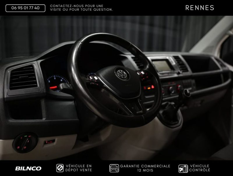 VW TRANSPORTER 2.0TDI 102 BVM5 TVA RECUPERABLE - SUIVI COMPLET / WEBASTO