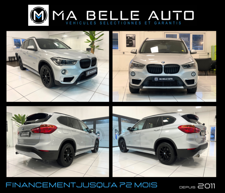 BMW X1 (F48) Sdrive16d Black Line / CARNET BMW COMPLET / Full led GPS JA17 Régul. Radars / 247 euros