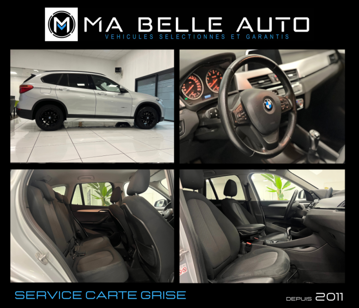 BMW X1 (F48) Sdrive16d Black Line / CARNET BMW COMPLET / Full led GPS JA17 Régul. Radars / 247 euros