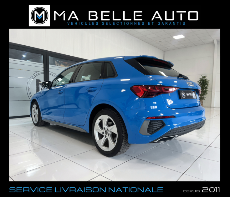 Audi A3 Sportback 40 TFSIe 204 S LINE PHEV S TRONIC6 / 1ère main carnet / 398 euros mensuel 