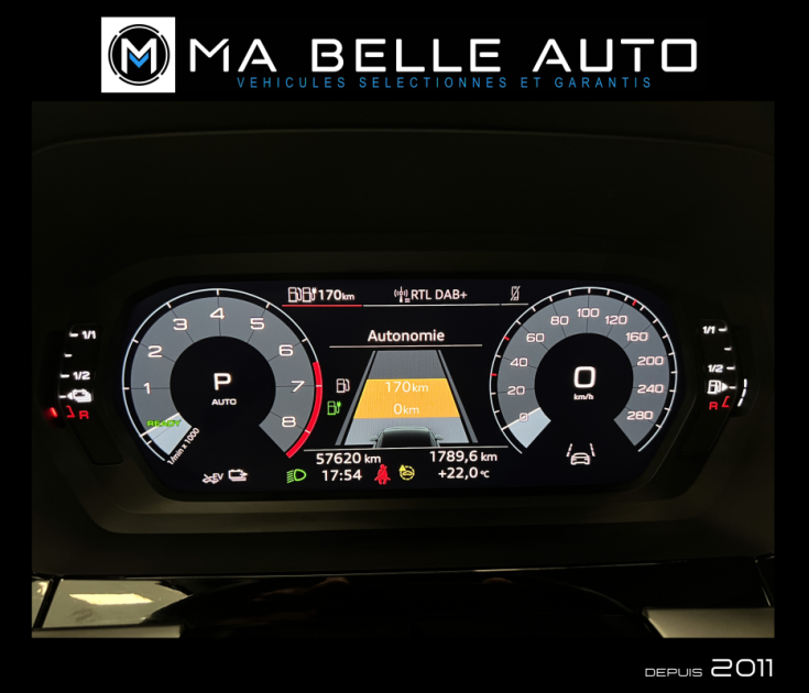 Audi A3 Sportback 40 TFSIe 204 S LINE PHEV S TRONIC6 / 1ère main carnet / 398 euros mensuel 