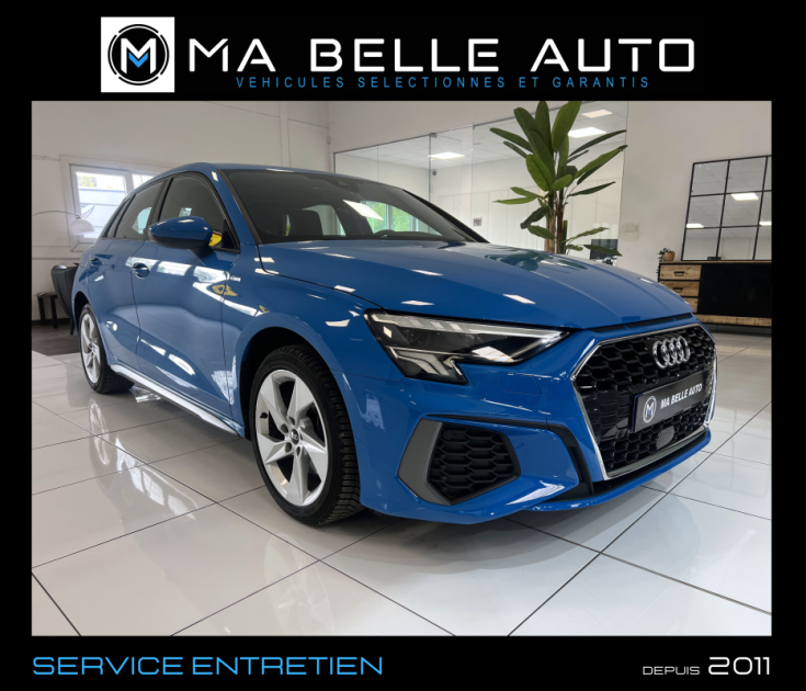 Audi A3 Sportback 40 TFSIe 204 S LINE PHEV S TRONIC6 / 1ère main carnet / 398 euros mensuel 