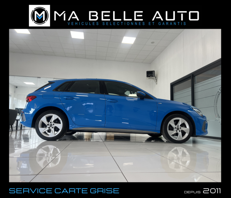 Audi A3 Sportback 40 TFSIe 204 S LINE PHEV S TRONIC6 / 1ère main carnet / 398 euros mensuel 