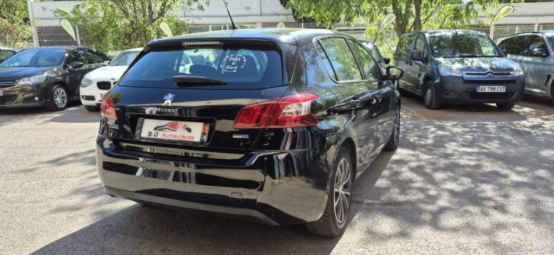 308 II 1.6l hdi 120ch Allure, Noir,  *Clim auto*, *Radar av/ar*, *GPS*, *Full LED*