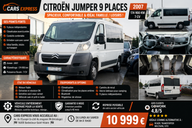 CITROËN JUMPER  2.2 HDI 100cv 9PLACES LUXE GARANTIE 6MOIS