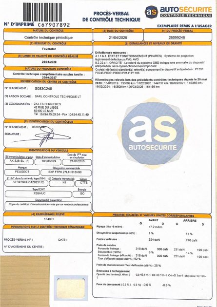 PEUGEOT EXPERT 227 L1H1 1.6 HDI 90cv - Distribution Neuve - Garantie 12mois ou 15.000km - Révisé