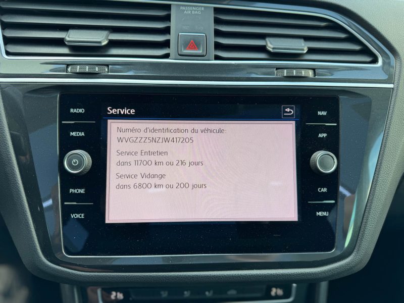 VOLKSWAGEN TIGUAN II 2.0 TDI 190CH CARAT EXCLUSIVE RLINE 4MOTION DSG7 GARANTIE 12 MOIS 2018