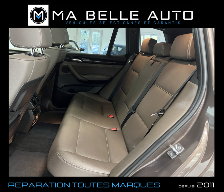 BMW X3 Xdrive20d 163 Pack Sport / carnet / Toit Pano. Xenon Caméra Cuir Int. M / 241 euros mensuel