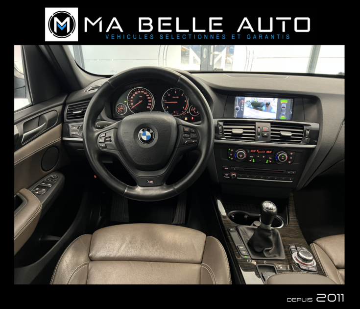 BMW X3 Xdrive20d 163 Pack Sport / carnet / Toit Pano. Xenon Caméra Cuir Int. M / 253 euros mensuel
