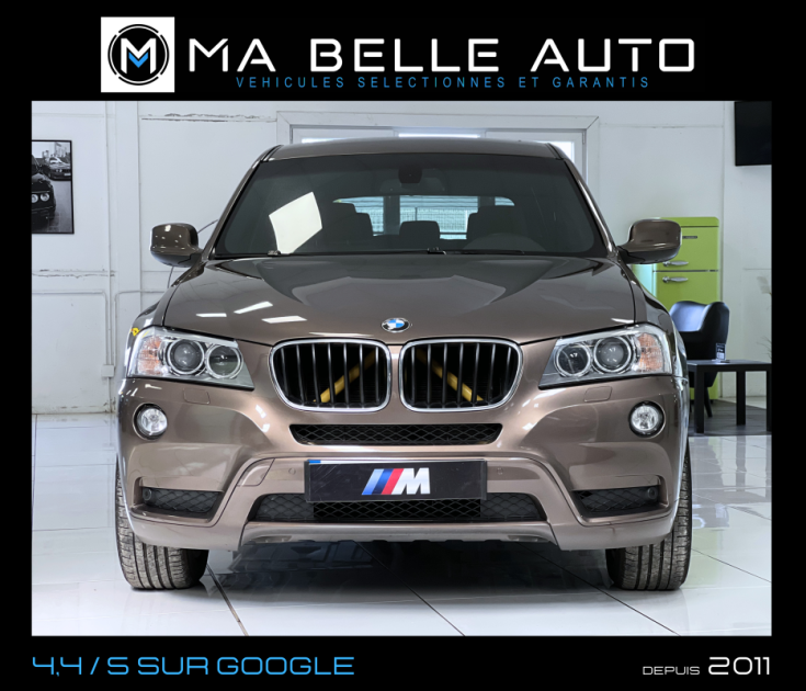BMW X3 Xdrive20d 163 Pack Sport / carnet / Toit Pano. Xenon Caméra Cuir Int. M / 253 euros mensuel