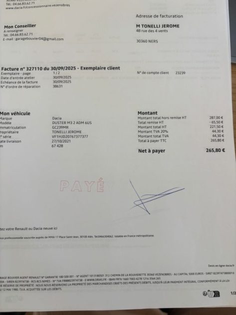 DACIA DUSTER  DCI 116 PRESTIGE FULL ENTRETIEN 