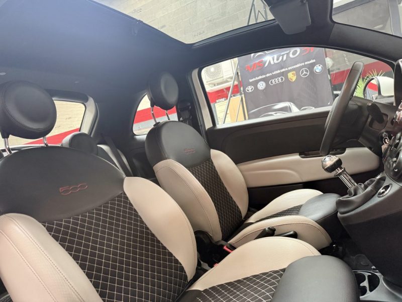 FIAT 500 1.2 PACK star 69CH TOIT PANORAMIQUE