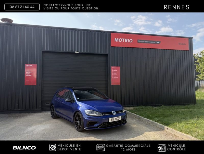VOLKSWAGEN GOLF 7 R 2.0 TSI 310CH 4MOTION / TOIT OUVRANT PANO / Apple CarPlay / App-Connect / Bleu  