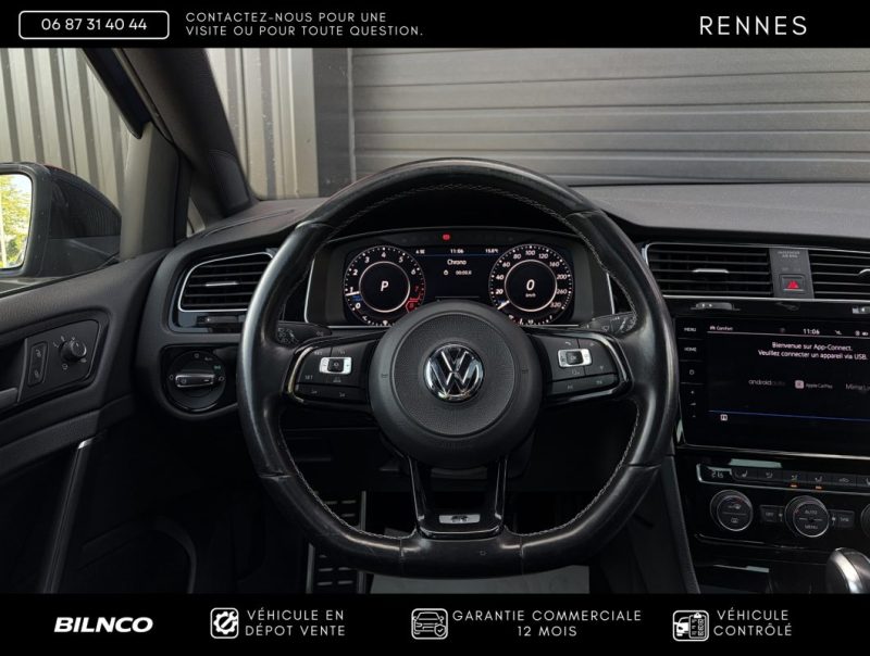 VOLKSWAGEN GOLF 7 R 2.0 TSI 310CH 4MOTION / TOIT OUVRANT PANO / Apple CarPlay / App-Connect / Bleu  