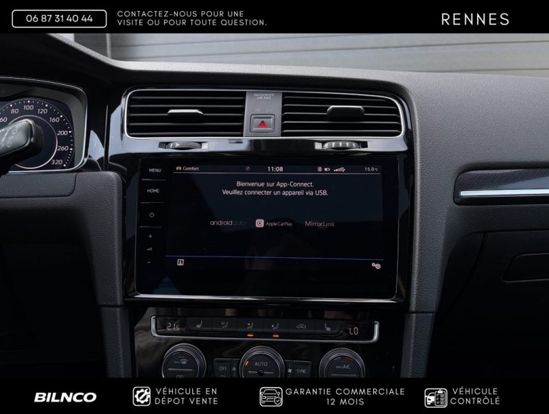 VOLKSWAGEN GOLF 7 R 2.0 TSI 310CH 4MOTION / TOIT OUVRANT PANO / Apple CarPlay / App-Connect / Bleu  