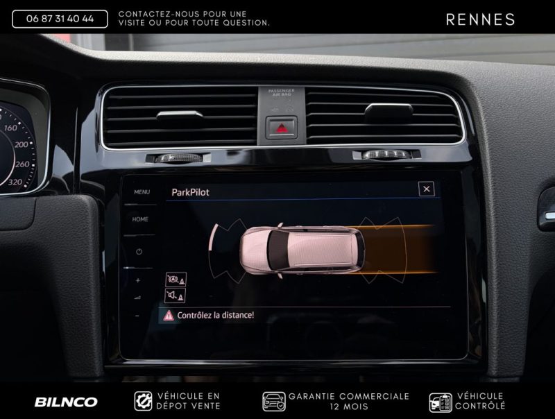 VOLKSWAGEN GOLF 7 R 2.0 TSI 310CH 4MOTION / TOIT OUVRANT PANO / Apple CarPlay / App-Connect / Bleu  